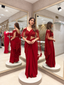 Red Pre-Draped Saree