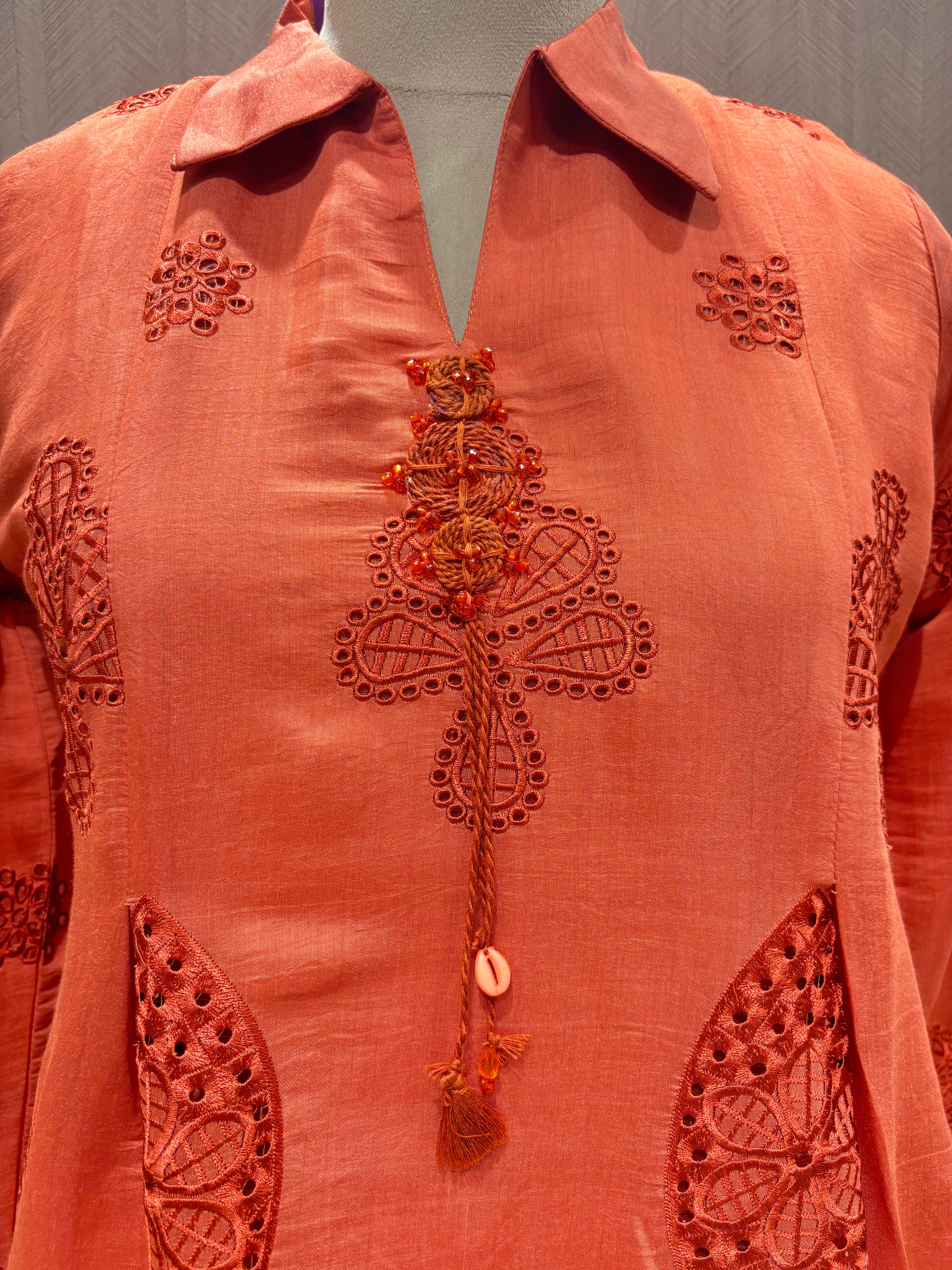 The Sunset Tangerine Cutwork Suite