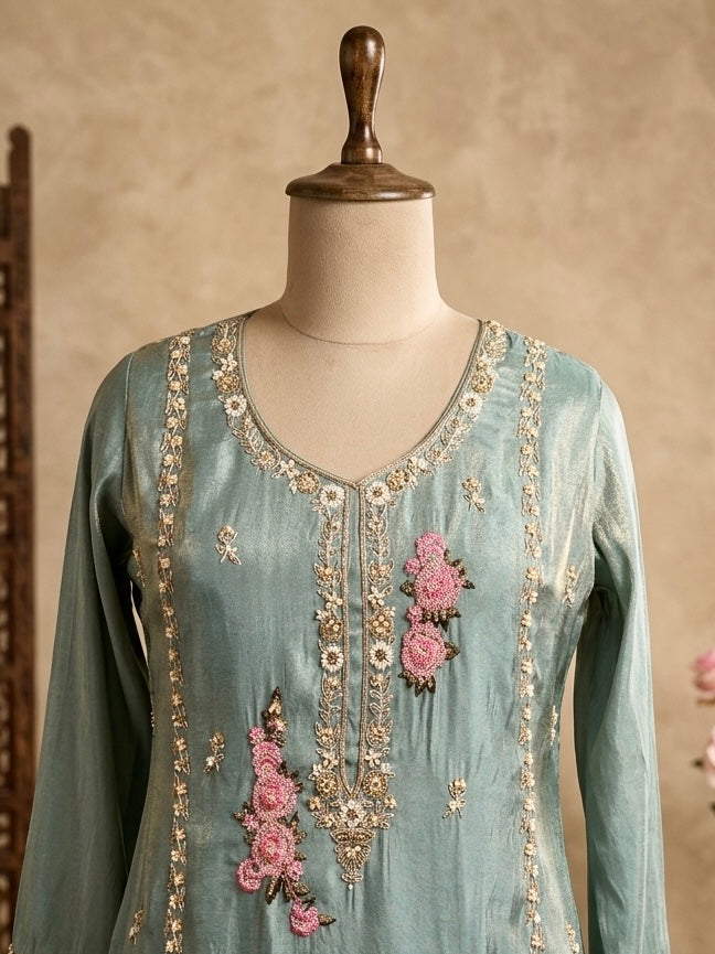 Pearl-Encrusted Silk Suite