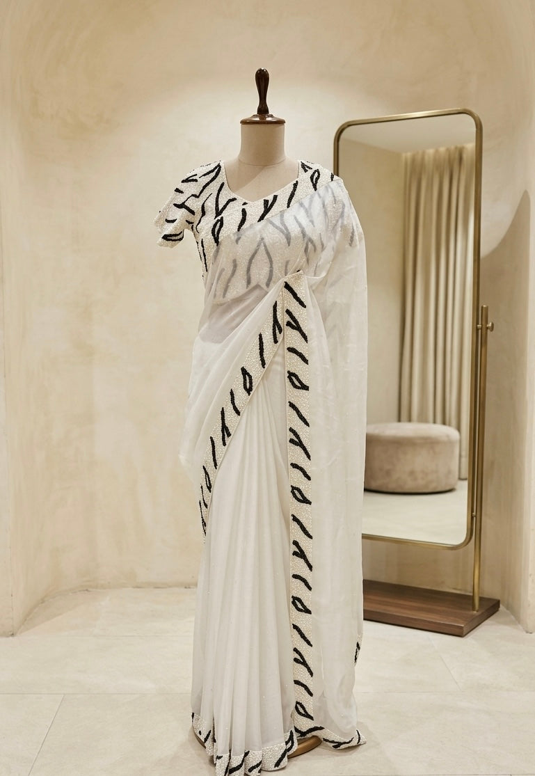 Contemporary Monochrome Drape