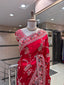 Red Embroidered Saree