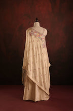 Champagne Floral Asymmetric Kaftan Set