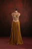 Ochre Jeweled Corset Gown Set