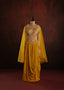 Mustard Boho-Draped Skirt Set
