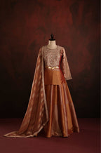 Copper Rust Lehenga Set