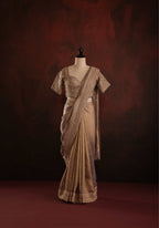 Metallic Bronze Embellished Saree Set