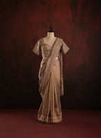 Metallic Bronze Embellished Saree Set