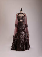 Midnight Sequin Mermaid Lehenga