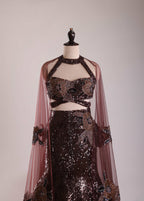 Midnight Sequin Mermaid Lehenga