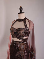 Midnight Sequin Mermaid Lehenga