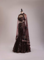 Midnight Sequin Mermaid Lehenga
