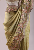 Olive Blossom Saree Set