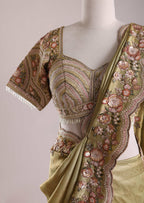Olive Blossom Saree Set