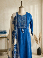 Deep Indigo Heritage Suite with Scalloped Lace