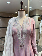Ethereal Mauve Shimmer Anarkali Set