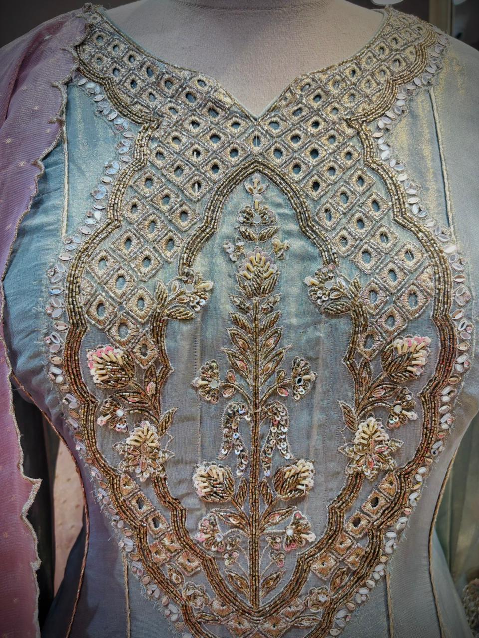 The Celestial Aura Anarkali Ensemble