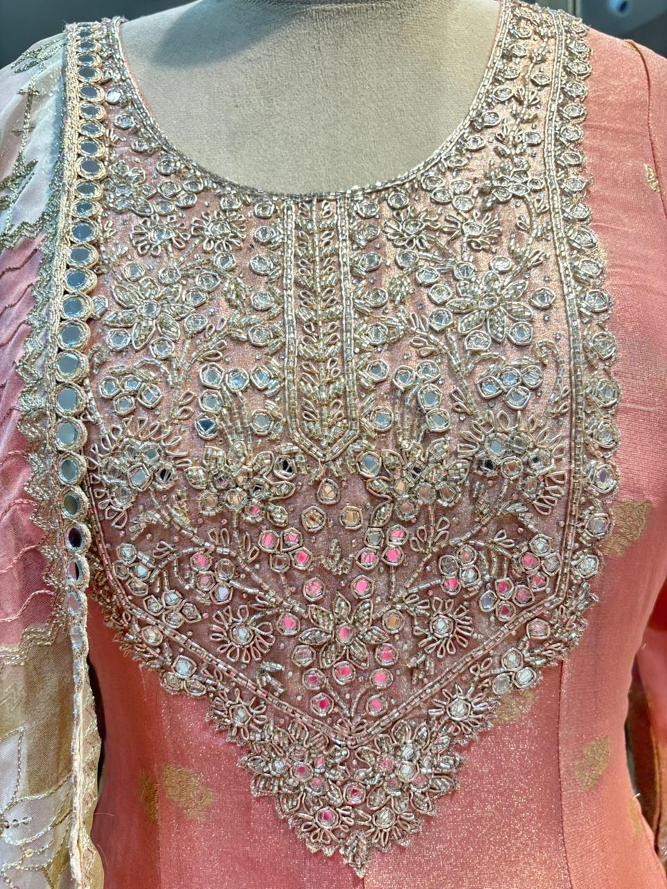 The Radiant Peach Anarkali Ensemble