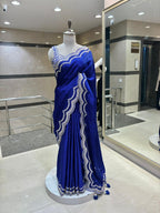 The Royal Azure Cut Dana Saree