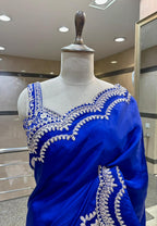The Royal Azure Cut Dana Saree