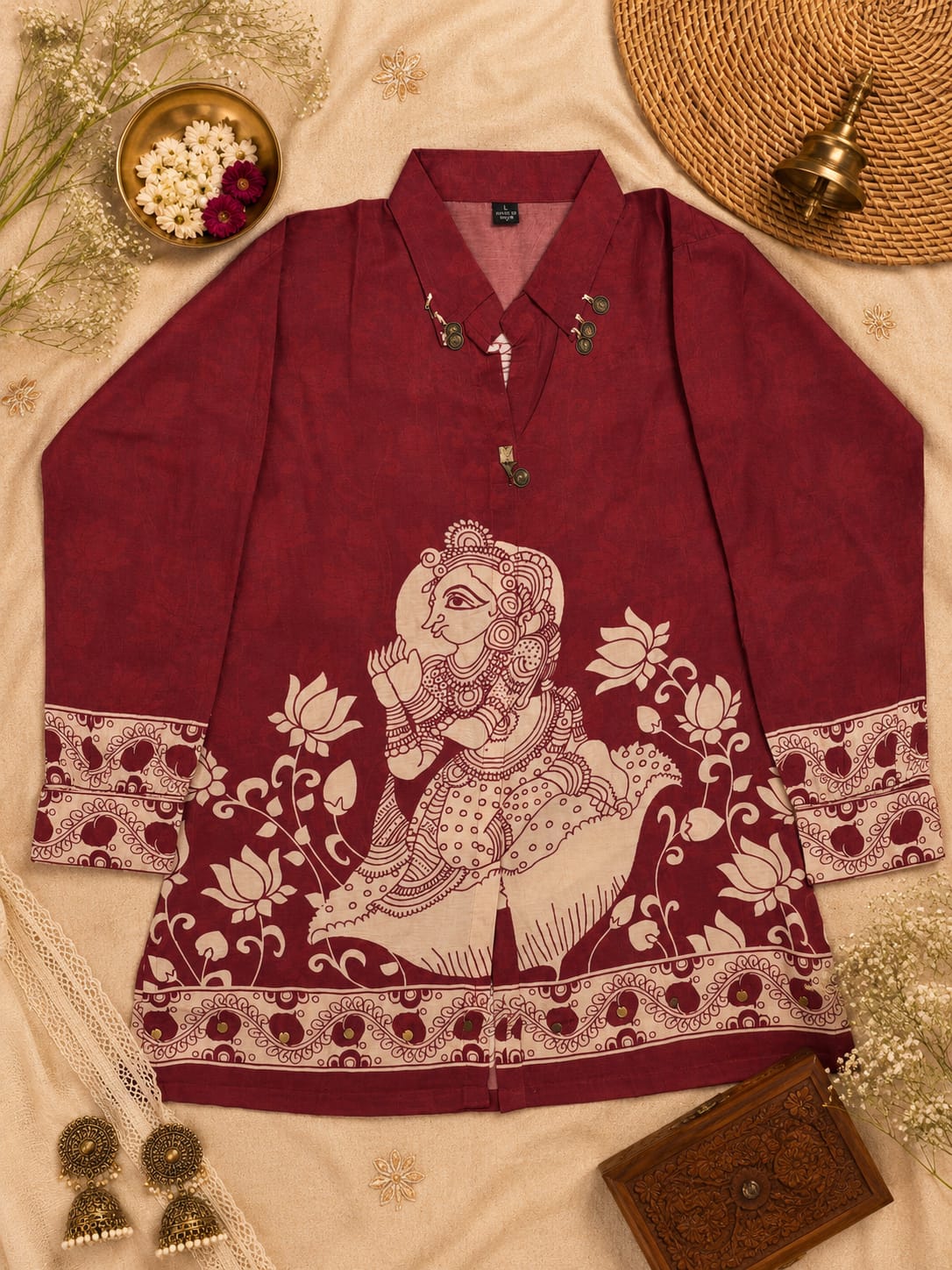 Madhubani Traditional Motif Muslin Tunic
