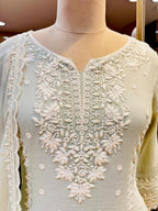 Sage Elegance Embroidered Kurta Set