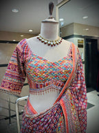 Vibrant Mosaic Embroidered Saree