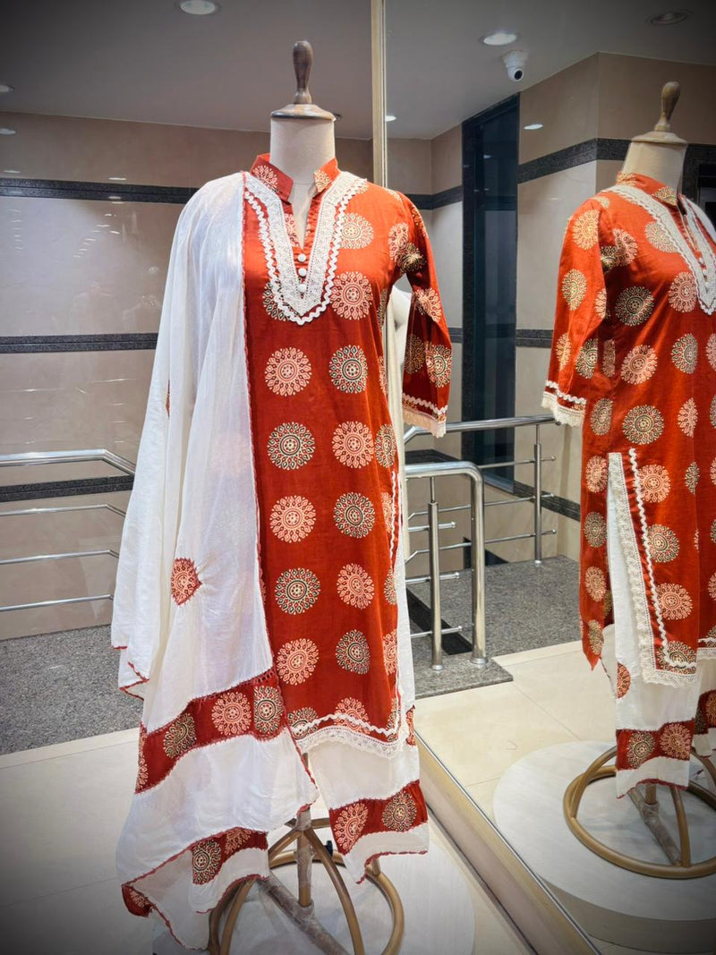 Terracotta Mandala Printed Kurta Set