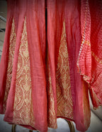 Coral Pink Embroidered Peplum Kurta & Sharara Set