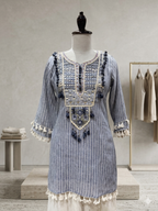 Relaxed short kurta and palazzo set