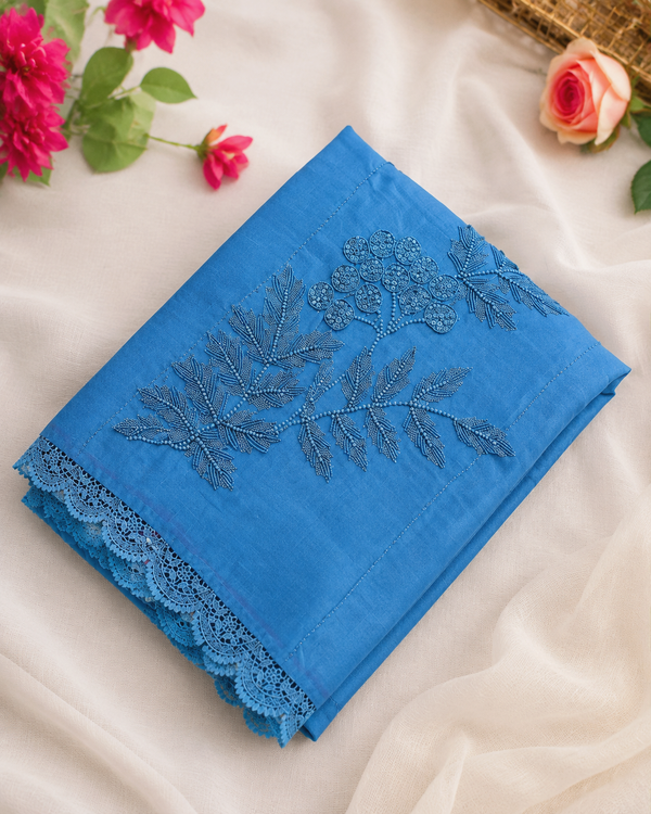 Blue Mul Unstitched Suit Set